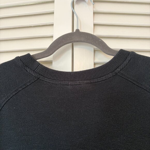 Varley women's Manning Sweatshirt in Black Rib XL zippers ribbed cotton - Picture 7 of 11